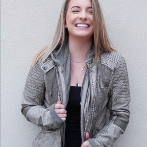 Faux Leather Moto Jacket